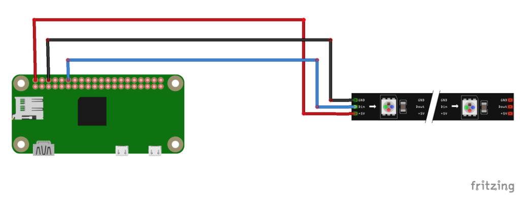 Raspberry Pi Zero W with WS2811 LED Strip