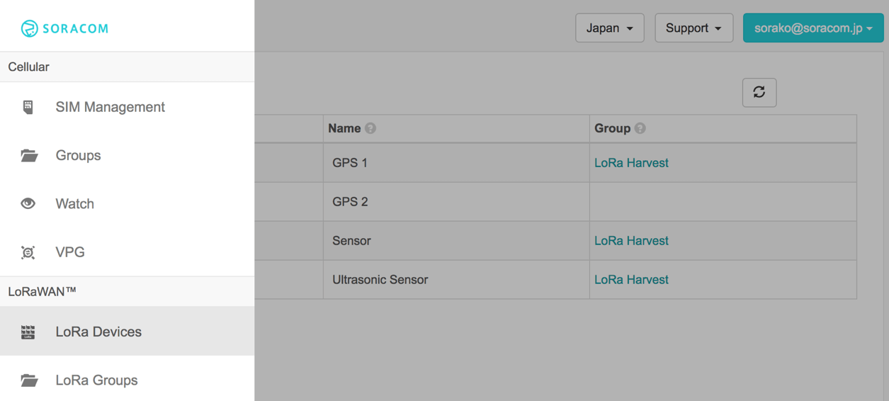 Soracom Air for LoRaWAN