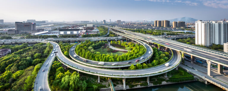 Infrastructure, elevated expressway, roadway, driving, Cellular IoT, Image from Adobe Stock
