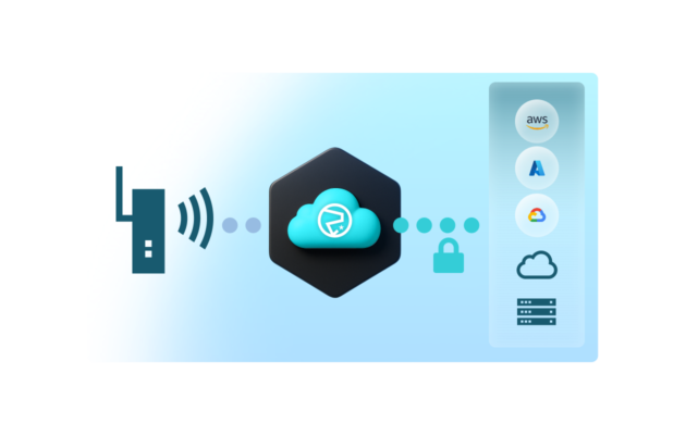 Image of data securely heading to determined endpoints
